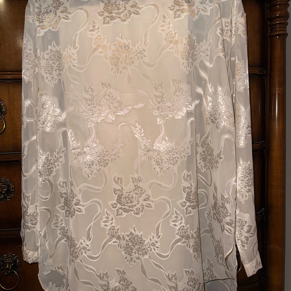 Vintage Victoria's Secret Cream Floral Nightgown